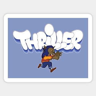 THRILLER Graffiti design representation Sticker